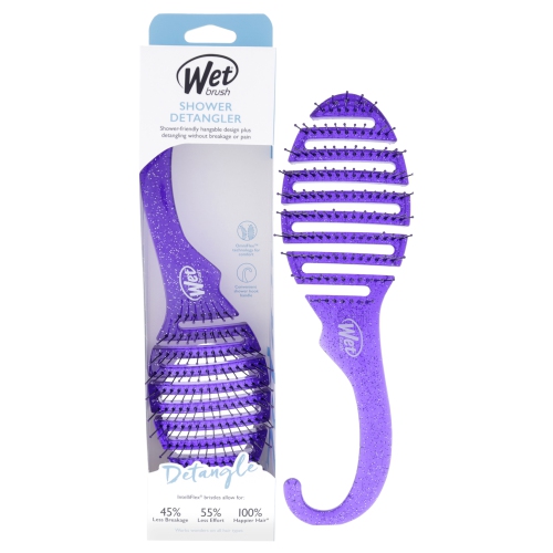 WET BRUSH  Shower Detangler Brush - Glitter By for Unisex - 1 PC Hair Brush In Purple Love