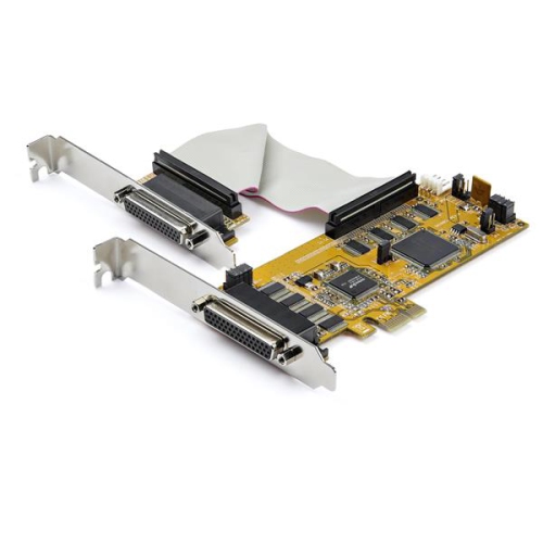 StarTech 8-Port PCI Express RS232 Serial Adapter Card -PCIe to Serial DB9 Controller 16C1050 UART - Low Profile - 15kV ESD - Win/Linux