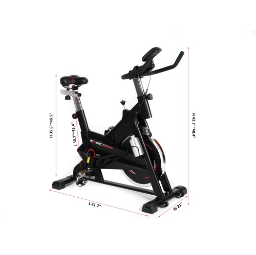 ALTRAX Exercise Bike, Indoor Stationary Cardio Cycling Bike - 30 lb Flywheel - (Black/Red)