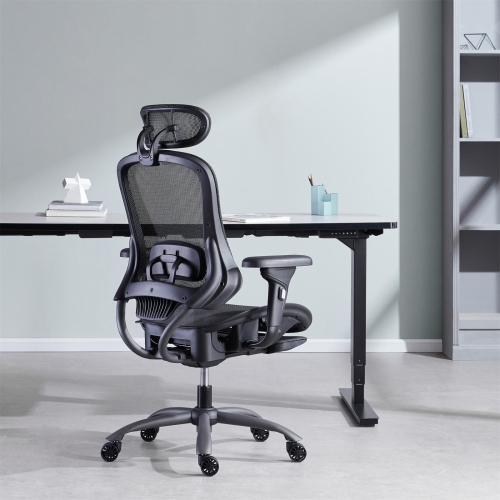 Luxury Ergonomic Office Chair with Headrest and Footrest, Manager and Executive Task Chair Computer Desk Chair Supports up to 275 lbs