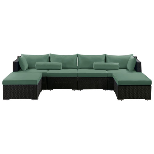 Patio Flare Sarah Sofa Cushion Cover Set - Set of 10 - Green