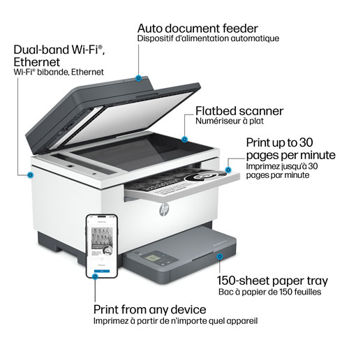 HP LaserJet MFP M234DW Monochrome Wireless All-In-One Laser Printer