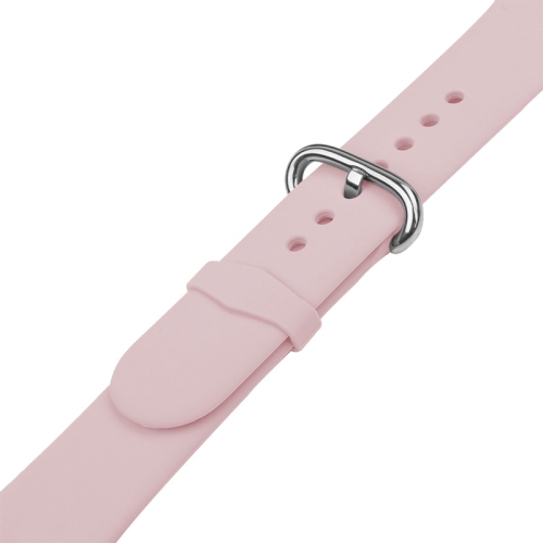 StrapsCo Premium Silicone Rubber Watch Band Strap for Apple Watch - 38mm/40mm - Light Pink - Short-Medium