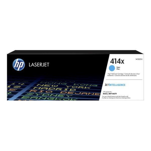 HP 414X High Yield Cyan Original LaserJet Toner Cartridge, W2021X