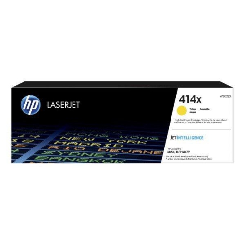 HP 414X High Yield Yellow Original LaserJet Toner Cartridge, W2022X