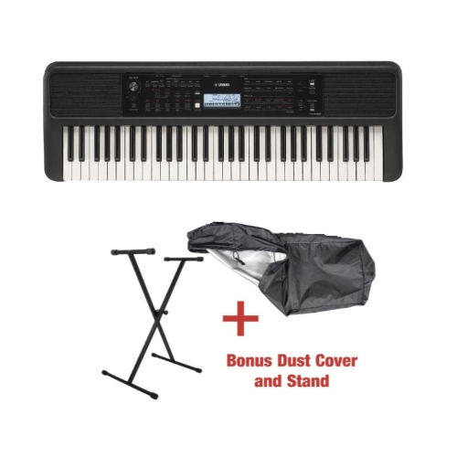 Yamaha PSR-E383 61-Key Portable Digital Keyboard with Bonus Stand and Dust Cover