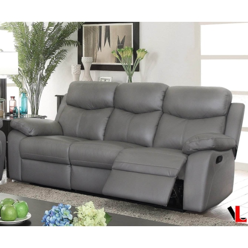 Levoluxe Aveon 83" Pillow Top Arm Reclining Sofa in Leather Match