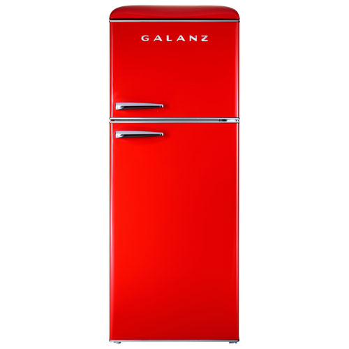 Galanz Retro 24" 10 Cu. Ft. Freestanding Top Freezer Refrigerator - Hot Rod Red