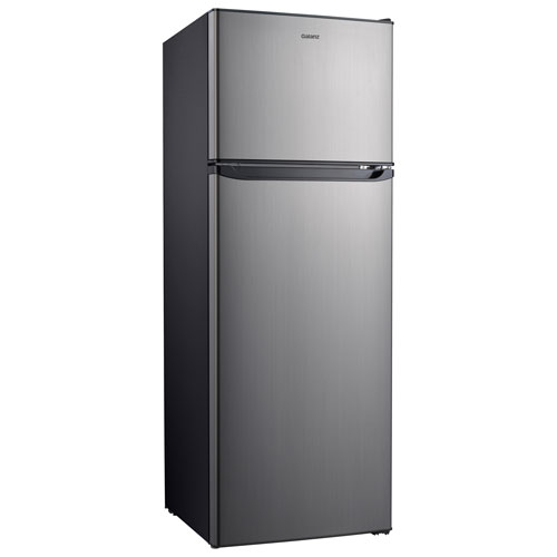 Galanz 24" 12 Cu. Ft. Freestanding Top Freezer Refrigerator - Stainless Steell Look