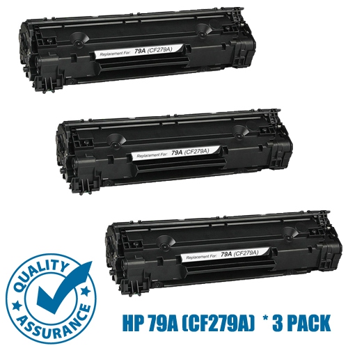Printer Pro™ Compatible Replacement for 3 Pack HP 79A/79a/hp79a/hp79/79a/79 Black Toner Cartridge for HP Printer LaserJet Pro M12w MFP M26 M26nw