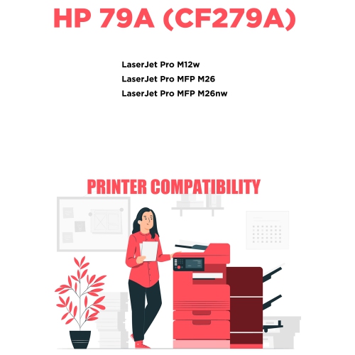 Printer Pro™ Compatible Replacement for 3 Pack HP 79A/79a/hp79a/hp79/79a/79 Black Toner Cartridge for HP Printer LaserJet Pro M12w MFP M26 M26nw