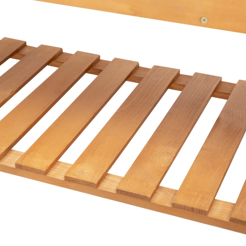 Outsunny Wooden Raised Garden Bed with Wheels and Brakes, Elevated Planter Box with Trellis and Shelves, for Growing Flowers, Vegetables, Herbs in