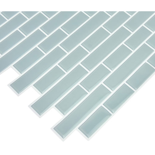 InHome Sea Glass Peel & Stick Backsplash Tiles - Blue