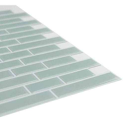 InHome Sea Glass Peel & Stick Backsplash Tiles - Blue