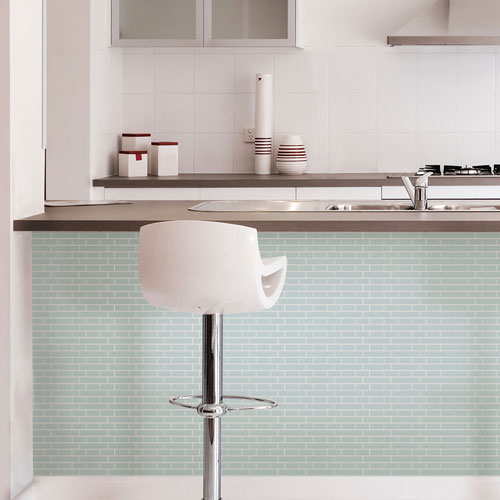 InHome Sea Glass Peel & Stick Backsplash Tiles - Blue