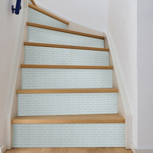 InHome Sea Glass Peel & Stick Backsplash Tiles - Blue