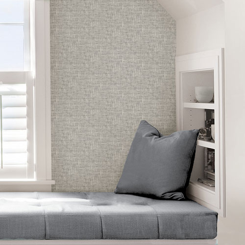 NuWallpaper Poplin Texture Peel & Stick Wallpaper - Grey