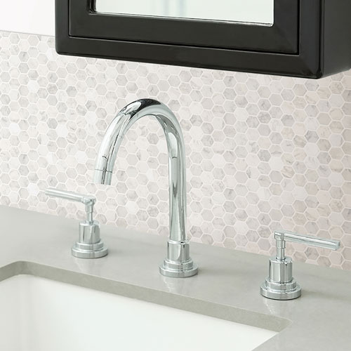 InHome Hexagon Marble Peel & Stick Backsplash Tiles - White