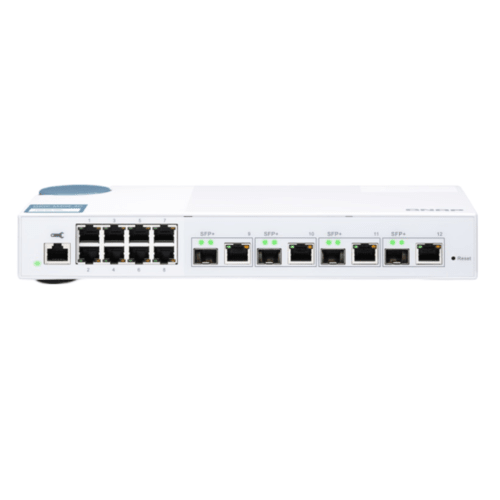 QNAP QSW-M408-4C-US 10GbE Managed Switch, with 4-Port 10GbE SFP+/RJ45 Combo and 8-Port Gigabit