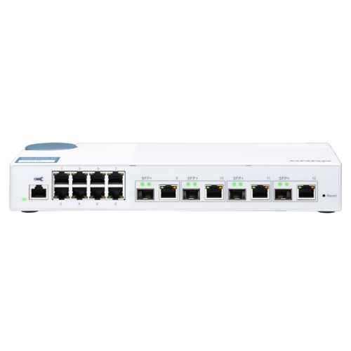 QNAP QSW-M408-4C-US 10GbE Managed Switch, with 4-Port 10GbE SFP+/RJ45 Combo and 8-Port Gigabit