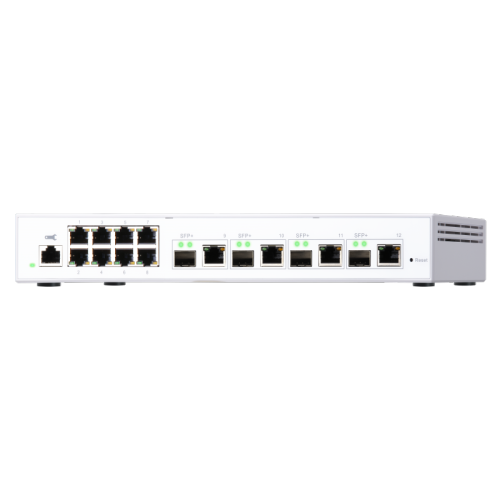 QNAP QSW-M408-4C-US 10GbE Managed Switch, with 4-Port 10GbE SFP+/RJ45 Combo and 8-Port Gigabit