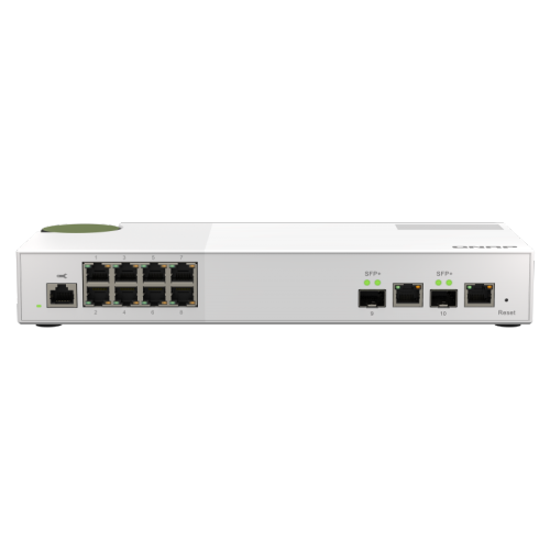 Image 1 de 8.. QNAP – Commutateur Web géré QSW-M2108-2C d'entrée de gamme 10 GbE et 2.5GbE de couche 2 pour déploiement de réseau SMB
