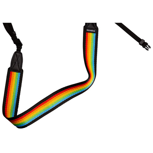 Polaroid Flat Camera Strap for Now/OneStep+/OneStep 2 - Black/Rainbow