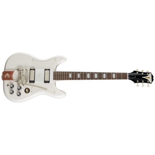 Guitare Custom Crestwood d'Epiphone avec cordier remodelant - Polaris blanc