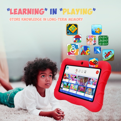 Contixo V9 Kids Tablet, 7" Inch HD, Wi-Fi , Educational Apps Pre-Installed, Parental Control - Android 11, 16GB, Learning Tablet for Kids Ages 3-7