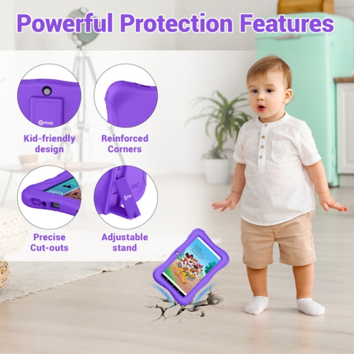 Contixo 7" Kids Tablet, 50 FREE Disney eBooks, 32GB, Educational Android Tablet for kids 3-7, Parental Controls, Dual Camera, WIFI - Purple