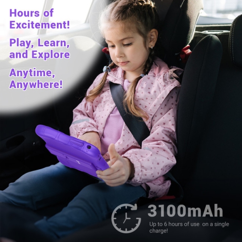 Contixo 7" Kids Tablet, 50 FREE Disney eBooks, 32GB, Educational Android Tablet for kids 3-7, Parental Controls, Dual Camera, WIFI - Purple