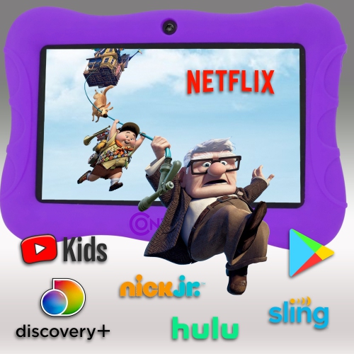 Contixo 7" Kids Tablet, 50 FREE Disney eBooks, 32GB, Educational Android Tablet for kids 3-7, Parental Controls, Dual Camera, WIFI - Purple