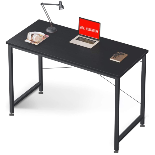 DURAMEX  (Tm) Study Computer Desk Table 53.5 Inches 137Cm Long 24" 60Cm Wide Large Table Workstation for Home Office In Black