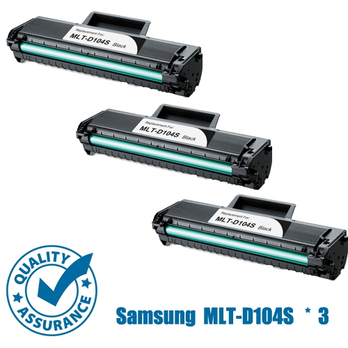Printer Pro™ 3 Pack Samsung MLT-D104S/D104/MLTD104/mlt-d104/d104 Black Toner Cartridge for Samsung Printer ML-1670/SCX-3205W