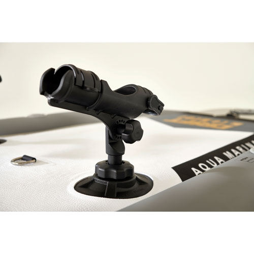 Planche à pagaie gonflable 10 pi 10 po Drift d'Aqua Marina à supports de cannes à pêche - Gris/Blanc