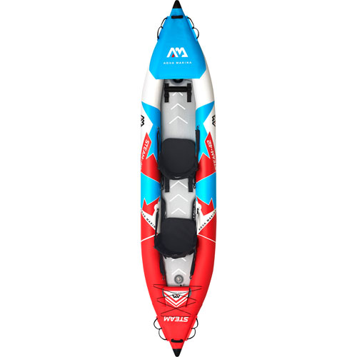 Aqua Marina Steam 13 ft. 6 in. 2-Person Inflatable Kayak - Red/White/Blue