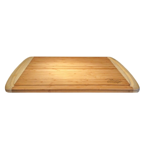 Organic Bamboo Cutting Board and Serving Tray w/ Drip Groove Extra Large [ 18 x 12 inches - 1" inch Thick ]