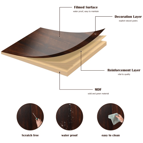 Costway Wood Display Storage Cabinet Console Table TV Stand Multipurpose w/ Door & Shelf