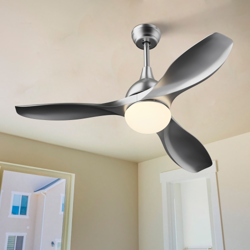 Costway 48" Ceiling Fan w/ Remote Control Dimmable LED Light Modern Reversible Blades