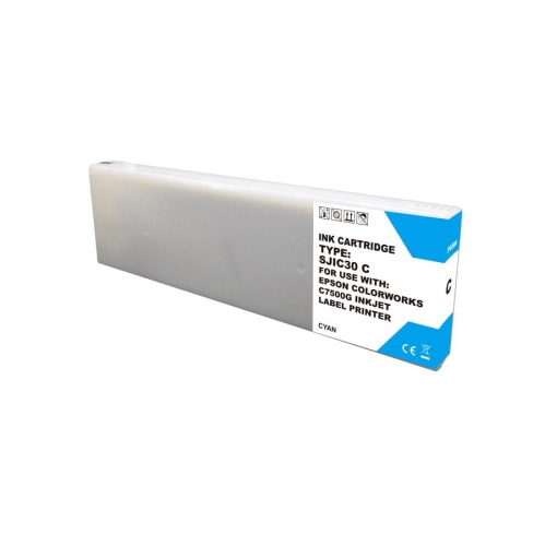 Image 1 of 1.. Compatible Epson TM-C7500 SJIC30P Cyan Ink Cartridge by Superink