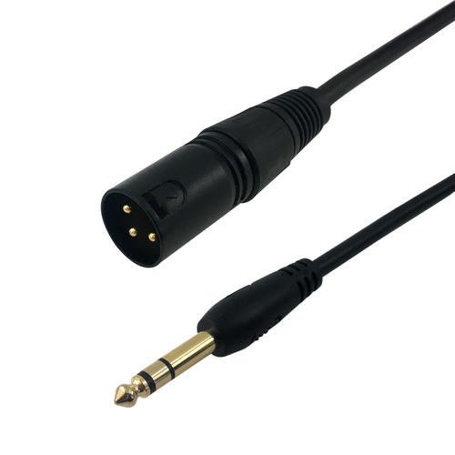 HYFAI – Câble audio équilibré à 3 broches XLR mâle à 1/4 po TRS mâle, certification cUL, 25 pi