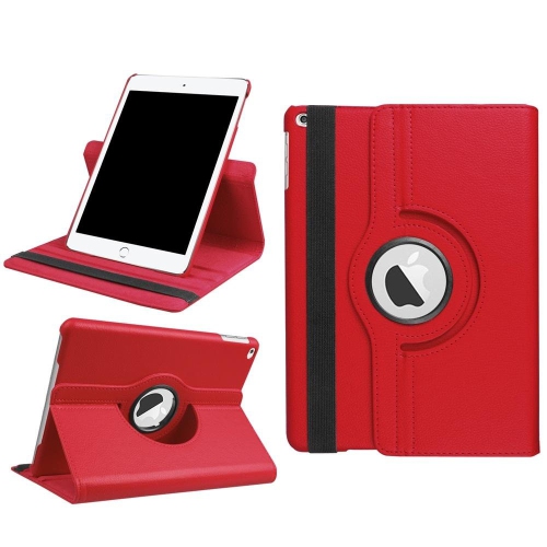 CC  Topsave 360 Rotating Pu Leather Tablet Case for Ipad Mini 2 3(2013-2014) In Red