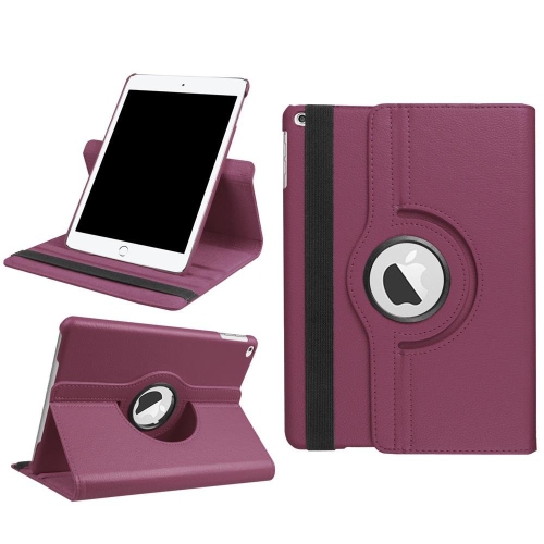 CC  Topsave 360 Rotating Pu Leather Tablet Case for Ipad Air 2 6Th Gen(2014) In Purple