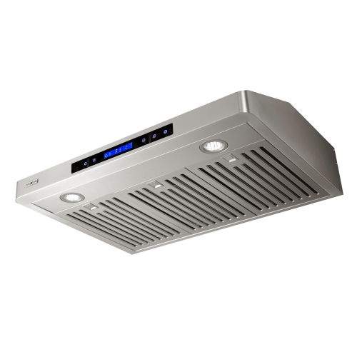 ROXON 860 CFM Slim Range Hood Stainless Steel Kitchen Exhaust Fan Under Cabinet Style with REMOTE