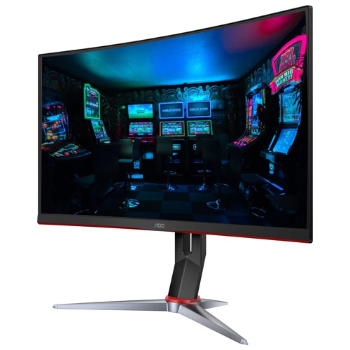 AOC 27" Curved 1080p HD VA LED Gaming Monitor (C27G2) - FreeSync - 1ms GTG - 165Hz - Black/Red by AOC - Open Box condition - Image 3