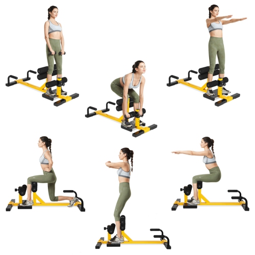 Costway 3-in-1 Multifunctional Squat Machine Deep Sissy Squat & Leg Exercise Squat for Home Gym Fitness Equipment