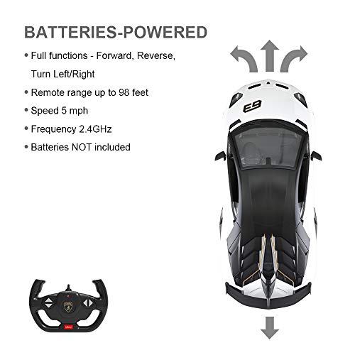 Toy Lamborghini Car | RASTAR 1:14 Lamborghini Aventador SVJ Remote Control Model Car, Super RC Sport Racing Car for Kids Boys Gifts, 2.4GHz(White)
