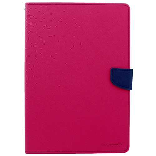 GOOSPERY  Topsave Fancy Card Holder Fabric+Tpu Folio Flip Tablet Cover for Ipad Pro 12.9"(2018), Hot In Pink