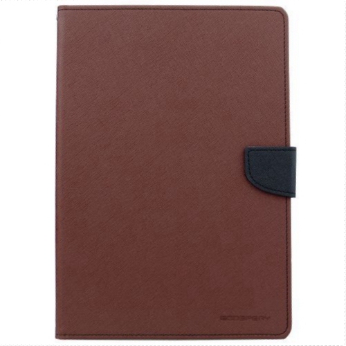 GOOSPERY  Topsave Fancy Card Holder Fabric+Tpu Folio Flip Tablet Cover for Ipad Pro 12.9"(2018) In Brown