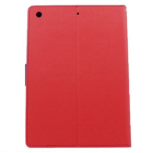 TopSave Goospery FANCY Card Holder Fabric+TPU Folio Flip Tablet Cover For iPad Pro 9.7"(2016), Red